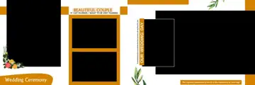 Graceful Wedding Album 12x36 PSD with Lace Ornaments