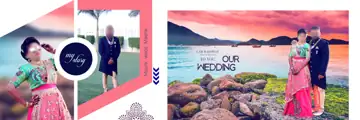 Grand & Cinematic Wedding Album 12x36 PSD with Bokeh Lights
