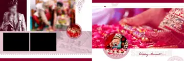 Grand & Floral Wedding Album 12x36 PSD with Floral Border
