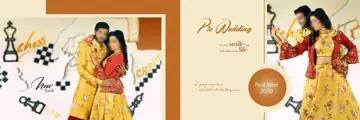Grand & Traditional Wedding Album 12x36 PSD with Paisley Pattern