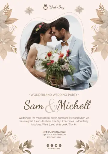 Grand Wedding Invitation PSD – Kolam Pattern