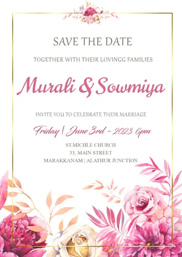 Grand Wedding Invitation PSD – Paisley Pattern