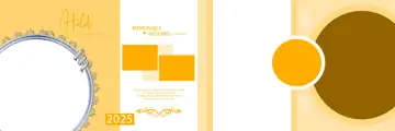 Haldi Wedding Album 12x36 PSD – Charming Floral Border Design