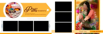 Haldi Wedding Album 12x36 PSD – Charming Kolam Pattern Design