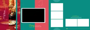 Indian Wedding Album 12x36 PSD – Minimal Temple Motif Design