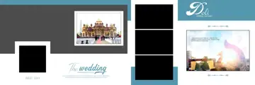 Indian Wedding Album 12x36 PSD – Modern Brush Strokes Design