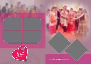 Indian Wedding Photo Album 17x24 PSD – Soft Pastel Silk Texture Design