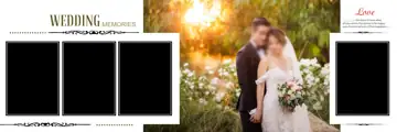 Luxury Engagement Wedding Album 12x36 PSD with Paisley Pattern