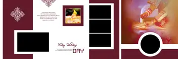 Luxury Indian Wedding Album 12x36 PSD with Damask Texture