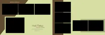 Luxury Indian Wedding Album 12x36 PSD with Gold Frame