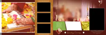 Luxury Indian Wedding Album 12x36 PSD with Vintage Frame