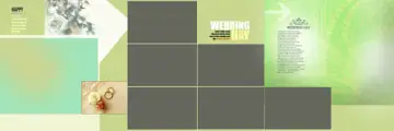 Luxury & Minimal Wedding Album 12x36 PSD with Damask Texture