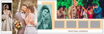 Luxury Peacock Art Wedding Album 12x36 PSD