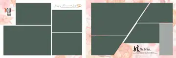 Luxury & Rich Maroon Wedding Album 12x36 PSD with Kolam Pattern