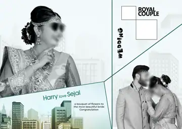 Luxury Wedding Photo Album 17x24 PSD with Mandala Art