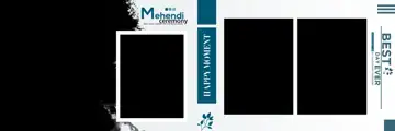 Mehndi Wedding Album 12x36 PSD – Cinematic Pastel Clouds Design