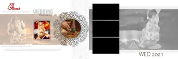 Minimal Brush Strokes Wedding Album 12x36 PSD