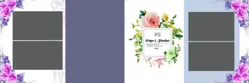 Minimal & Cinematic Wedding Album 12x36 PSD with Kolam Pattern