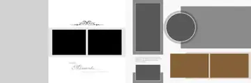 Minimal & Floral Wedding Album 12x36 PSD with Vintage Frame