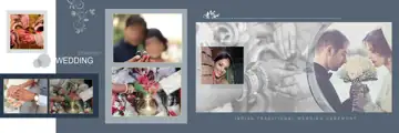 Minimal & Grand Wedding Album 12x36 PSD with Lace Ornaments