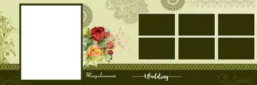 Minimal Indian Wedding Album 12x36 PSD with Lotus Design