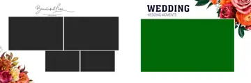 Minimal & Minimal Wedding Album 12x36 PSD with Peacock Art