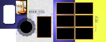 Minimal Photo Album 12x30 PSD – Gold Frame