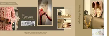 Minimal & Regal Wedding Album 12x36 PSD with Bokeh Lights