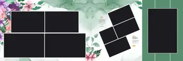 Minimal & Traditional Wedding Album 12x36 PSD with Geometric Lines