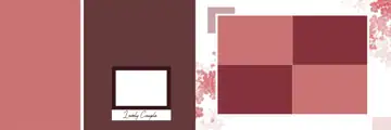 Minimal Wedding Album 12x36 PSD with Gold Frame