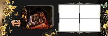 Modern & Artistic Wedding Album 12x36 PSD with Vintage Frame