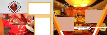 Modern Brush Strokes Indian Wedding Album 12x36 PSD