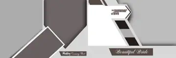 Modern & Dreamy Wedding Album 12x36 PSD with Watercolour Splash