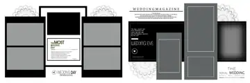 Modern & Fresh Wedding Album 12x36 PSD with Geometric Lines