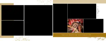 Modern Glitter Accents Wedding Photo Album 14x36 PSD