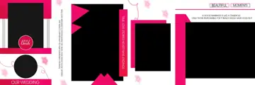 Modern Lotus Design Wedding Album 12x36 PSD