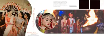 Modern & Modern Wedding Album 12x36 PSD with Peacock Art