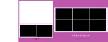 Modern Photo Album 14x36 PSD for Wedding – Kolam Pattern