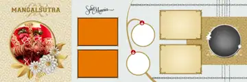 Modern & Rich Maroon Wedding Album 12x36 PSD with Rose Petals