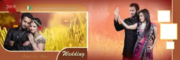 Modern & Traditional Wedding Album 12x36 PSD with Geometric Lines