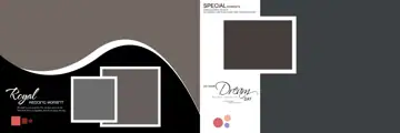 Modern Wedding Album 12x36 PSD with Lotus Design