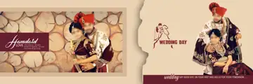 Modern Wedding Album 12x36 PSD with Mandala Art