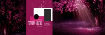 Modern Wedding Album Background 12x36 PSD with Damask Texture