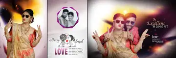 Muslim Wedding Album 12x36 PSD – Rich Maroon Vintage Frame Design