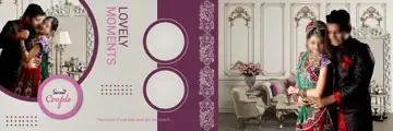 Ornate & Artistic Wedding Album 12x36 PSD with Floral Border