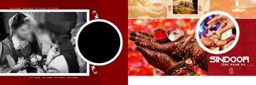 Ornate & Artistic Wedding Album 12x36 PSD with Peacock Art
