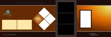 Ornate & Bright Wedding Album 12x36 PSD with Silk Texture