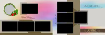 Ornate & Dreamy Wedding Album 12x36 PSD with Brush Strokes
