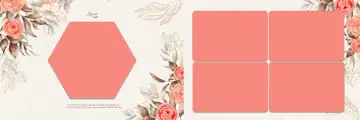 Ornate & Ornate Wedding Album 12x36 PSD with Floral Border