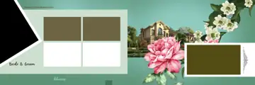 Ornate & Ornate Wedding Album 12x36 PSD with Pastel Clouds